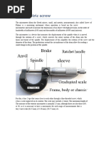 Micrometer Parts and Usage Guide | PDF
