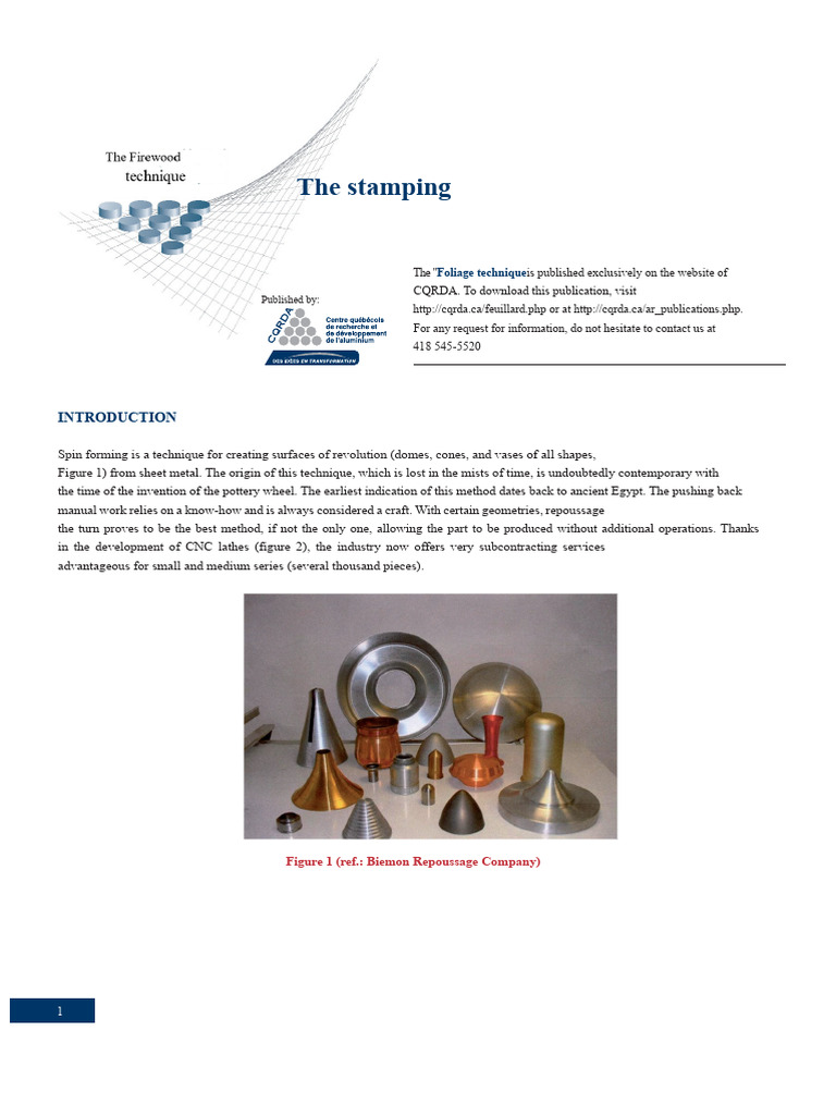 Spin Forming Techniques Explained | PDF | Sheet Metal | Sphere