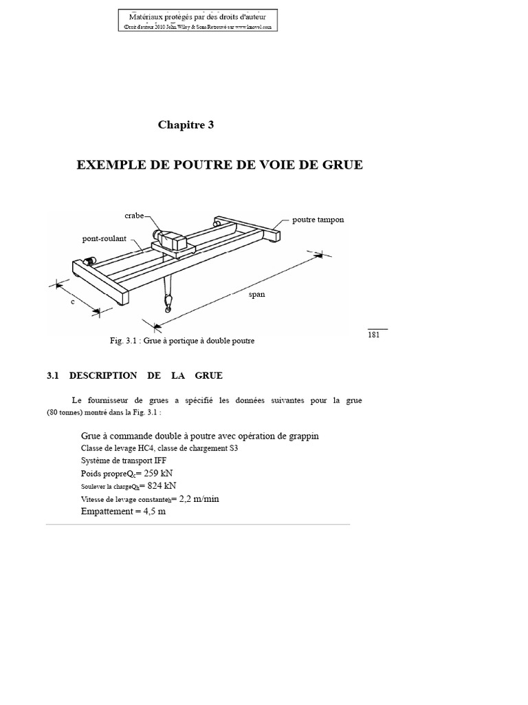 Exemple de Poutre de Voie de Grue: Chapitre 3 | PDF | Flambage ...