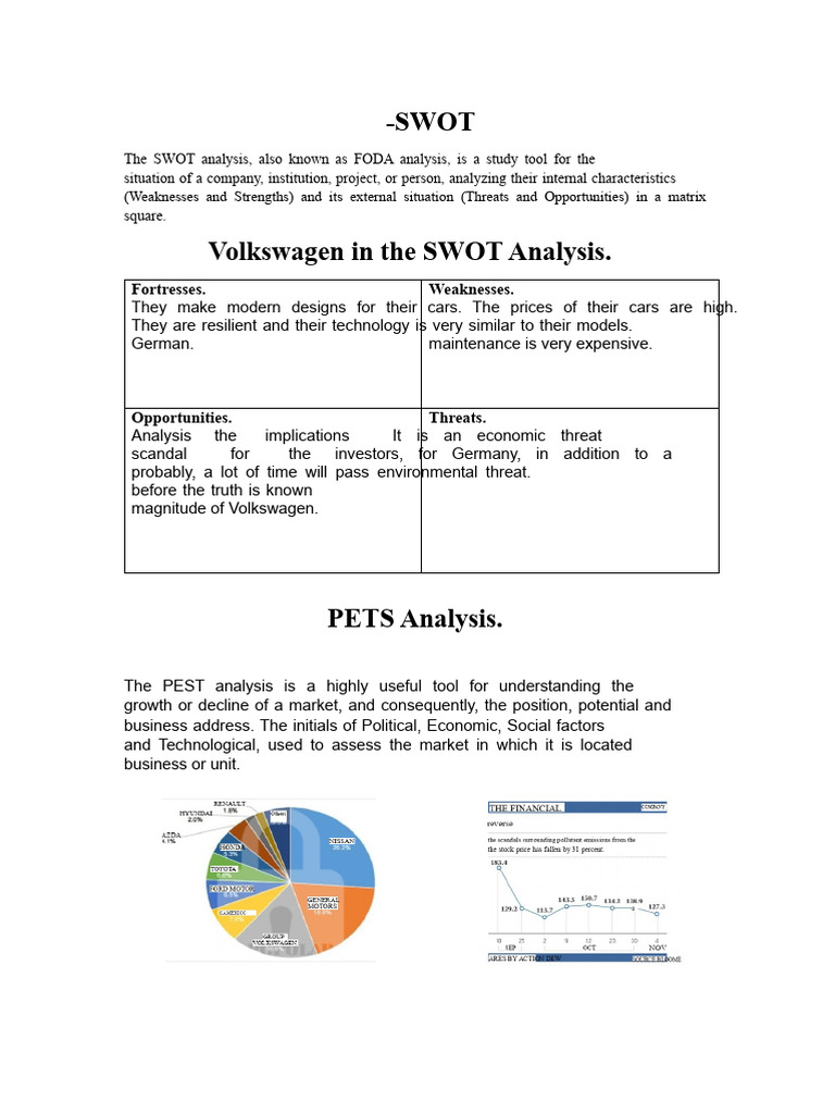 Volkswagen SWOT and Strategic Analysis | PDF | Swot Analysis | Matrix ...
