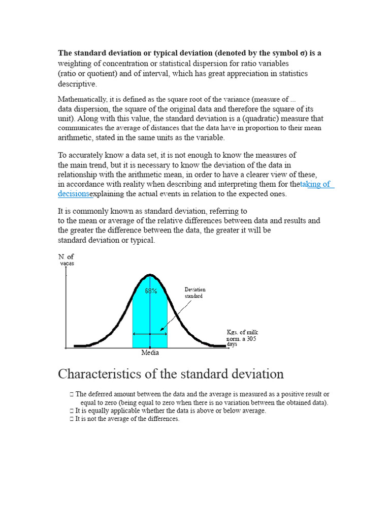 The Standard Deviation or Typical Deviation | PDF | Standard Deviation ...