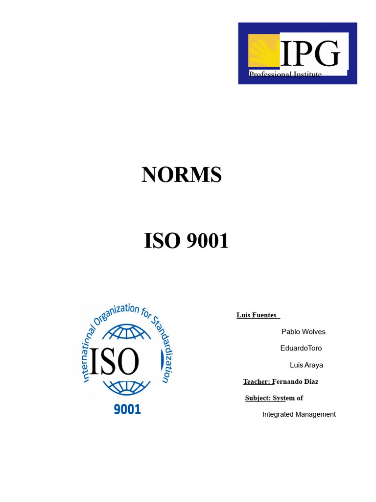 Understanding ISO 9001 Standards | PDF | Verification And Validation ...