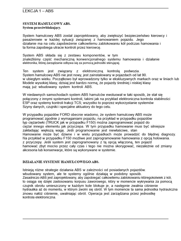 Podręcznik ABS | PDF
