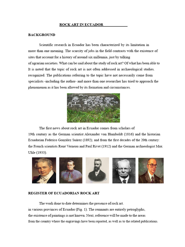 Ecuador's Rock Art: A Historical Overview | PDF | Ecuador