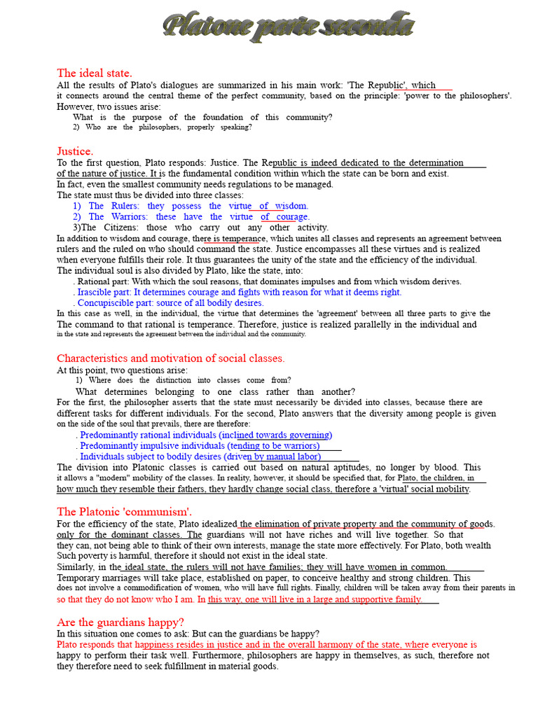 Plato's Ideal State and Justice Explained | PDF | Mathematics | Plato