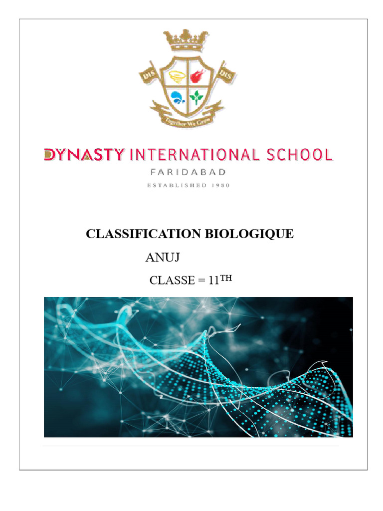 Classification biologique des organismes | PDF | Cellule (Biologie ...