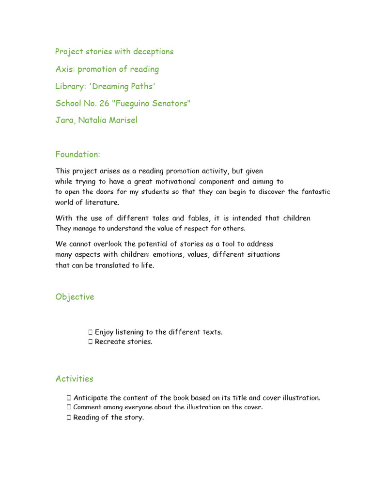 Project Tales With Deceptions 3 | PDF