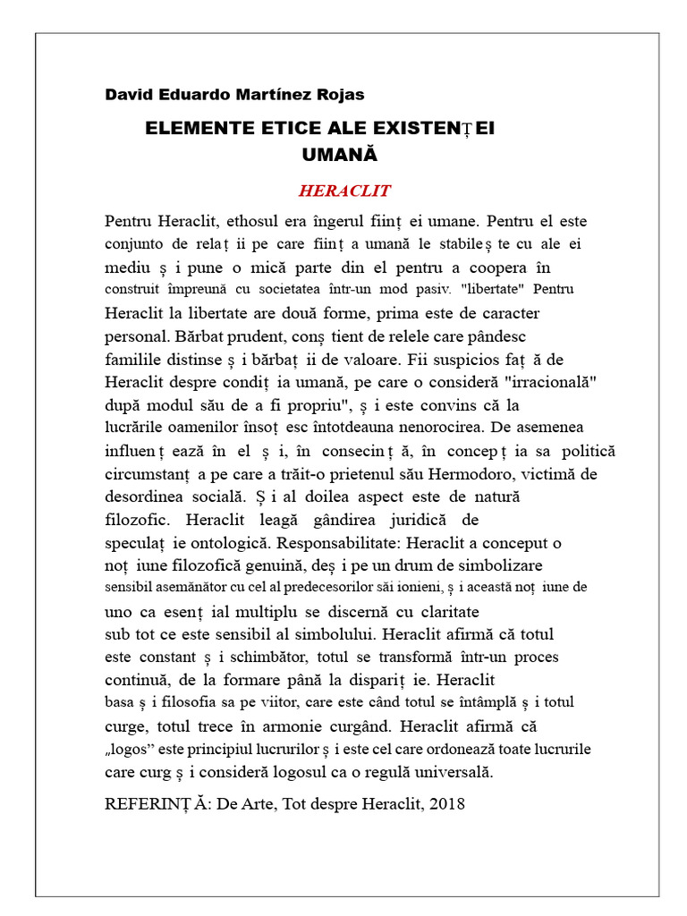 Elemente Etice Ale Existenței Umane | PDF