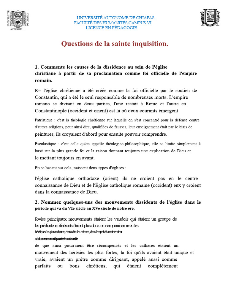 Inquisition et dissidence chrétienne | PDF | Catharisme | Inquisition