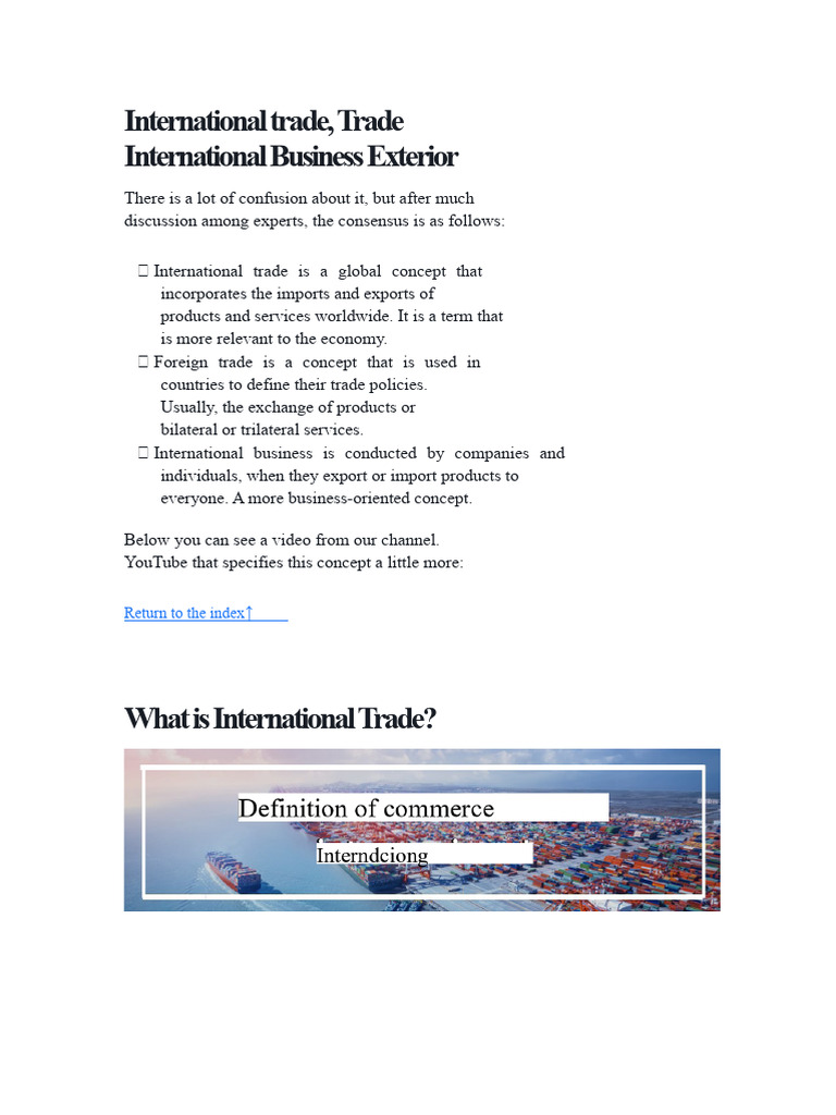 International Trade | PDF | International Trade | Market (Economics)