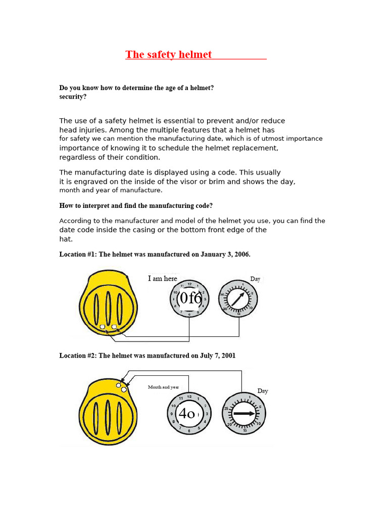 Checking Safety Helmet Expiry Dates | PDF | Plastic
