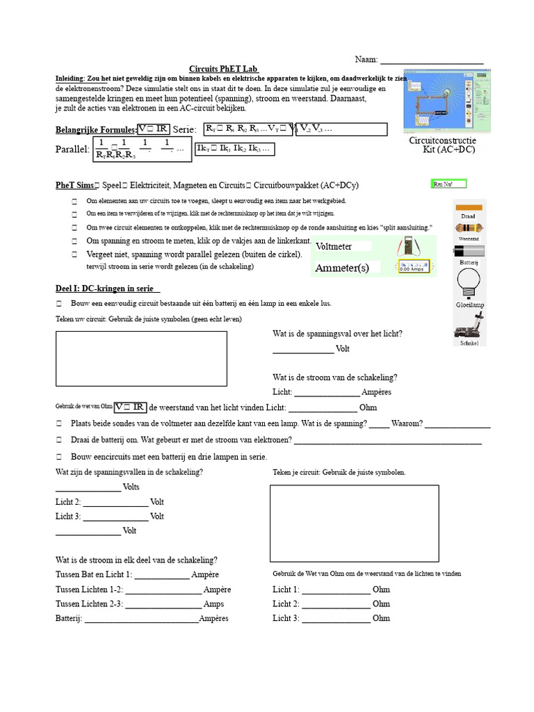 Circuits PhET Lab | PDF
