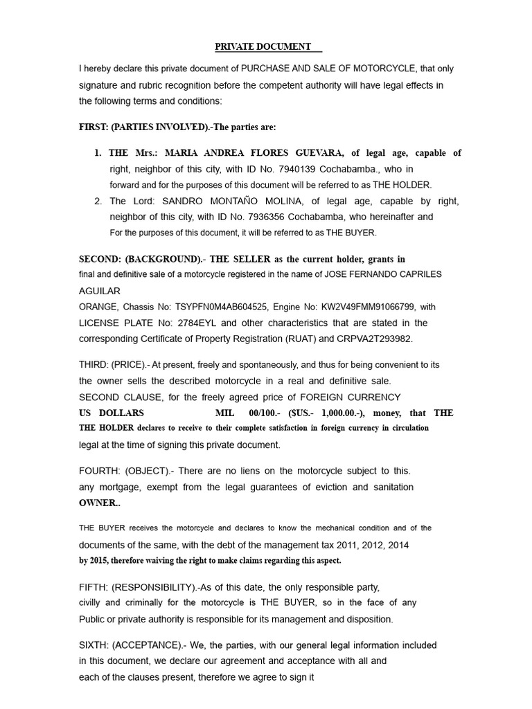 Private Document | PDF