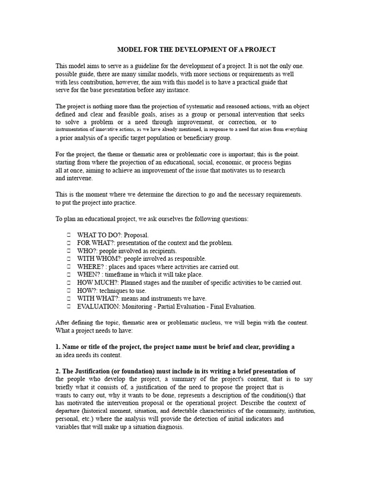 Project Development Guidelines | PDF | Evaluation | Methodology