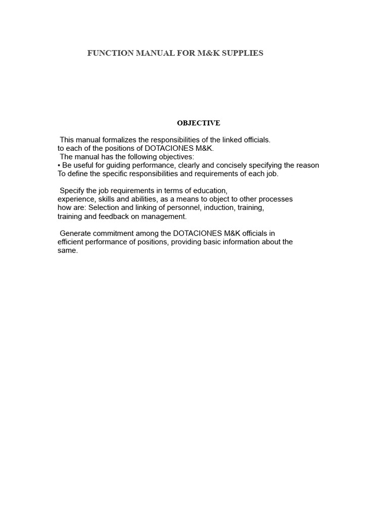 Functions Manual For Supplies M | PDF | Supply Chain | Accounting