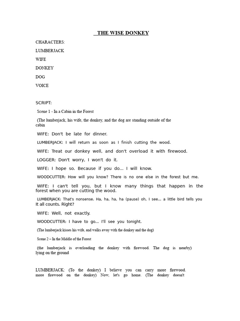 The Lesson of the Wise Donkey | PDF