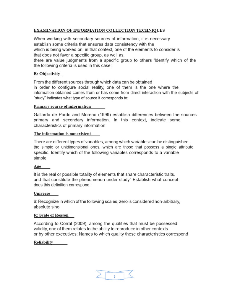 Examination of Information Gathering Techniques | PDF | Information | Data
