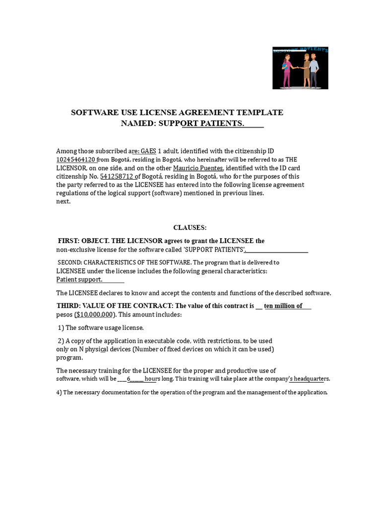 Software License Agreement Model | PDF | License | Software