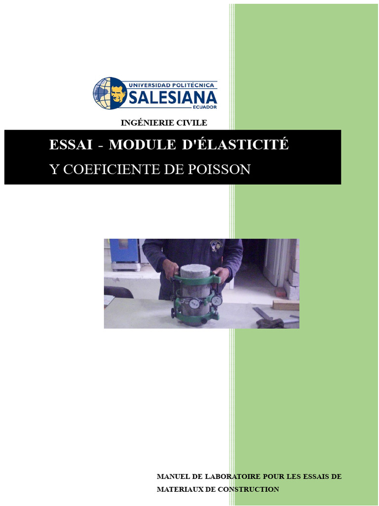Essai de module d'élasticité béton | PDF | Résistance des matériaux ...