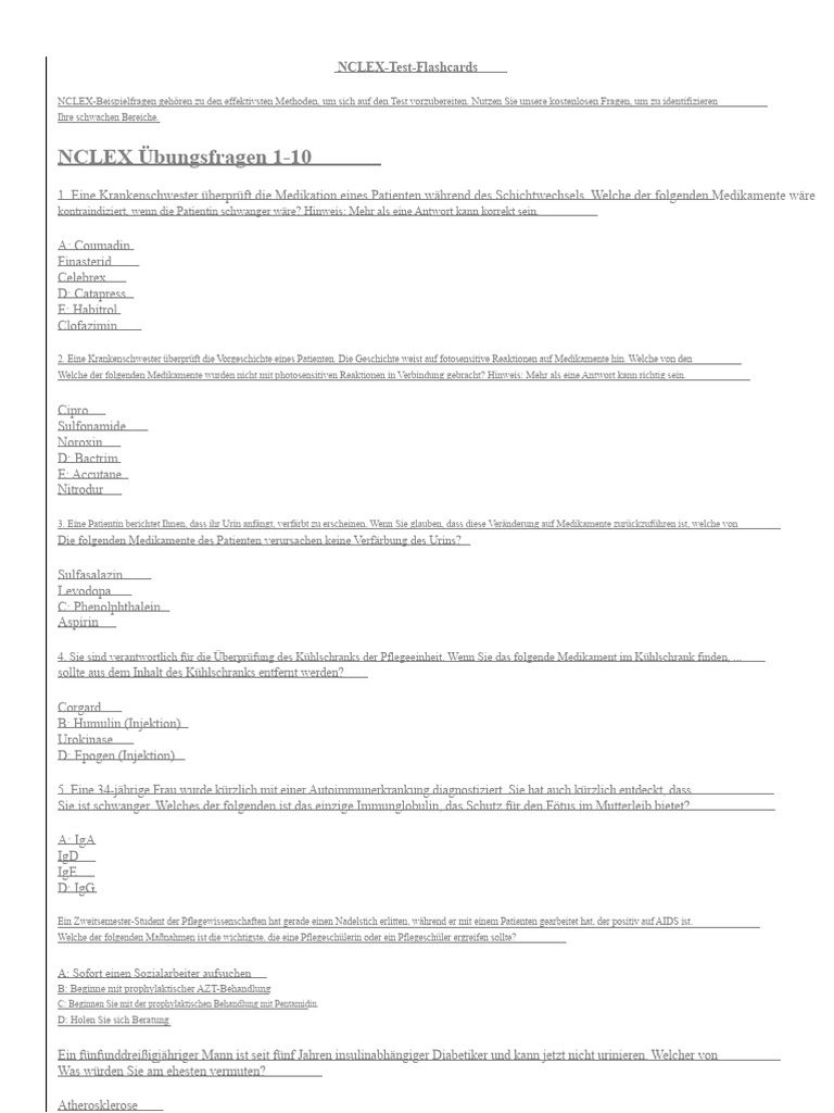 NCLEX Test Flashcards | PDF