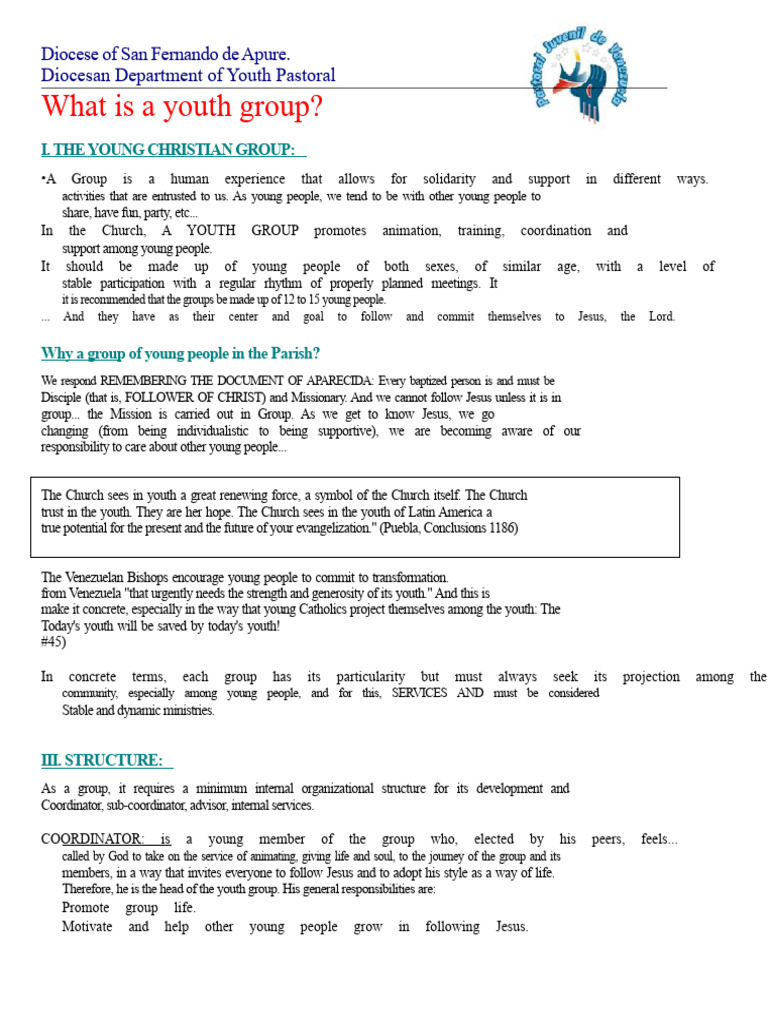 What Is A Youth Group? | PDF | Jesus