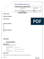 Job Description & Specification: Position Role: Position Summary