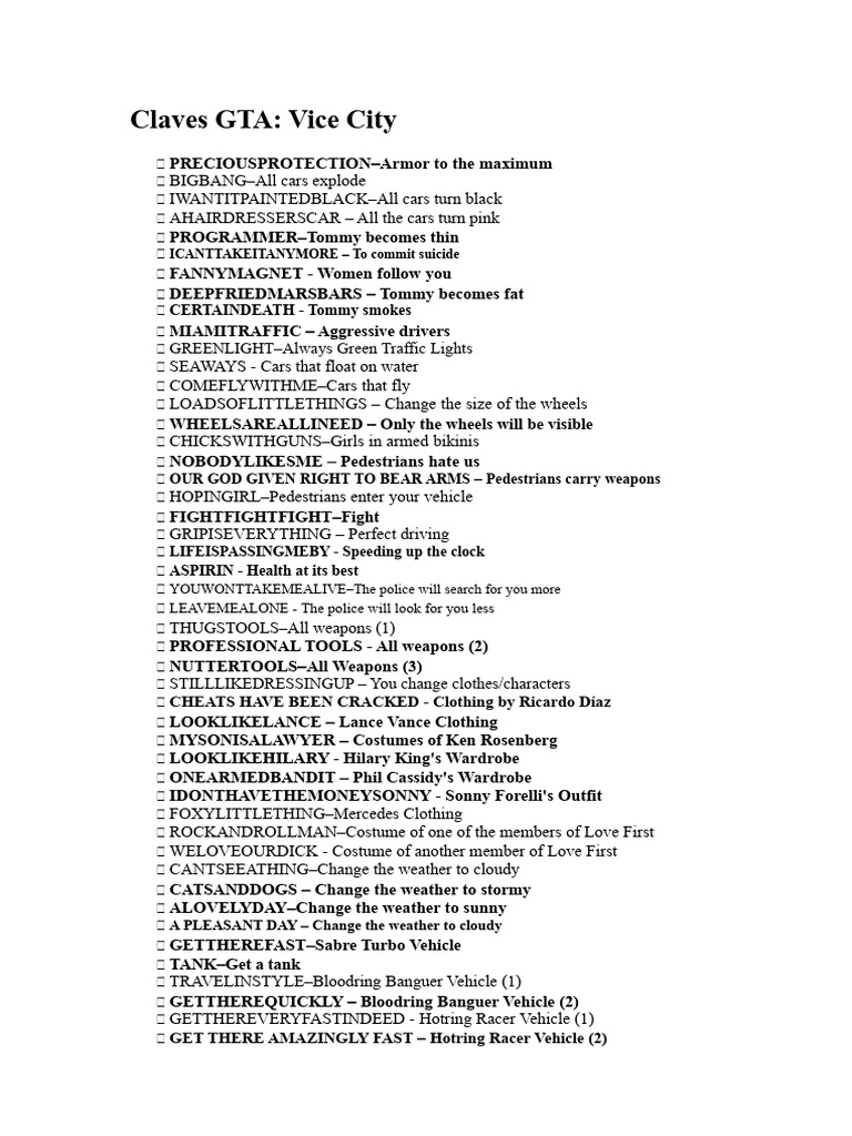 GTA Keys | PDF