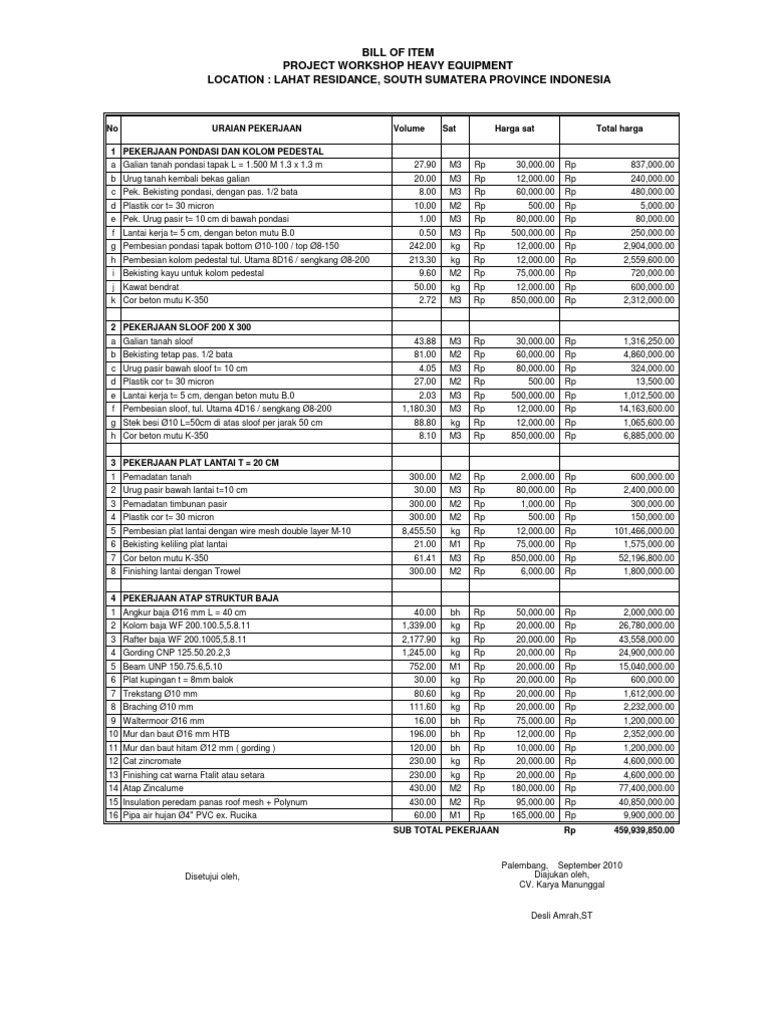 RAB Workshop Heavy Equipment | PDF