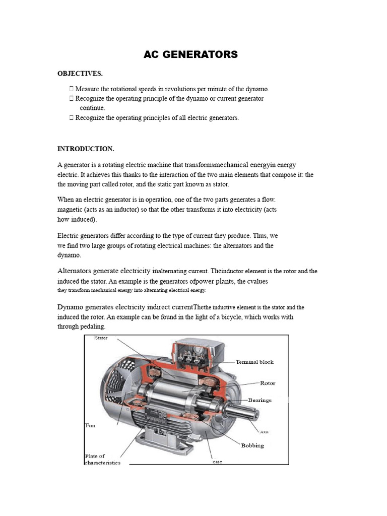 REPORT No. 2 | PDF | Electric Generator | Electromagnetic Induction