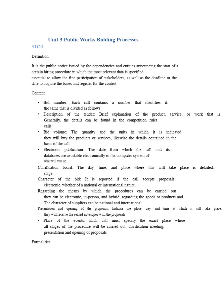 Public Works Bidding Process Overview | PDF | Specification (Technical ...