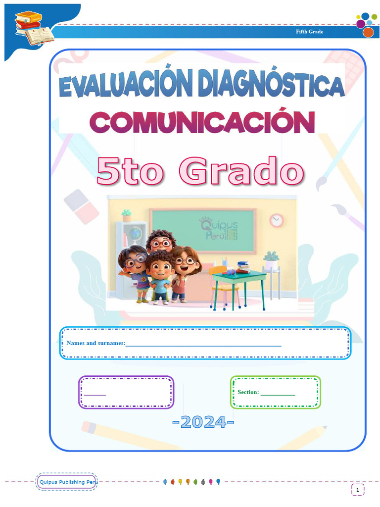 5th Grade Diagnostic Evaluation - Communication 2024 - Quipus Publisher ...