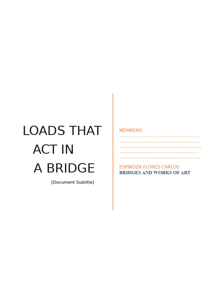 Loads On A Bridge | PDF | Structural Load | Bridge