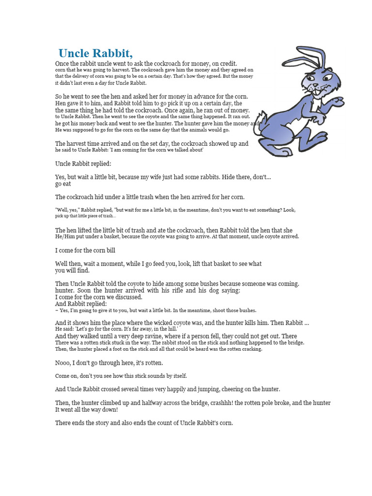 Uncle Rabbit | PDF | Sheep | Milk