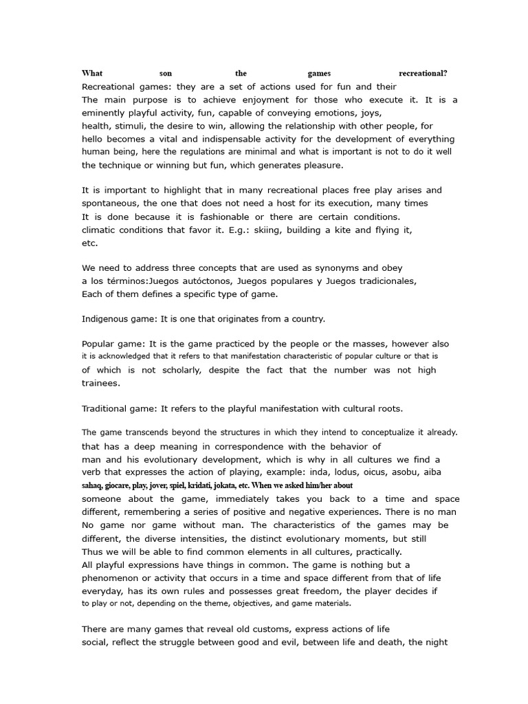 Understanding Recreational Games and Toys | PDF | Toys | Pleasure