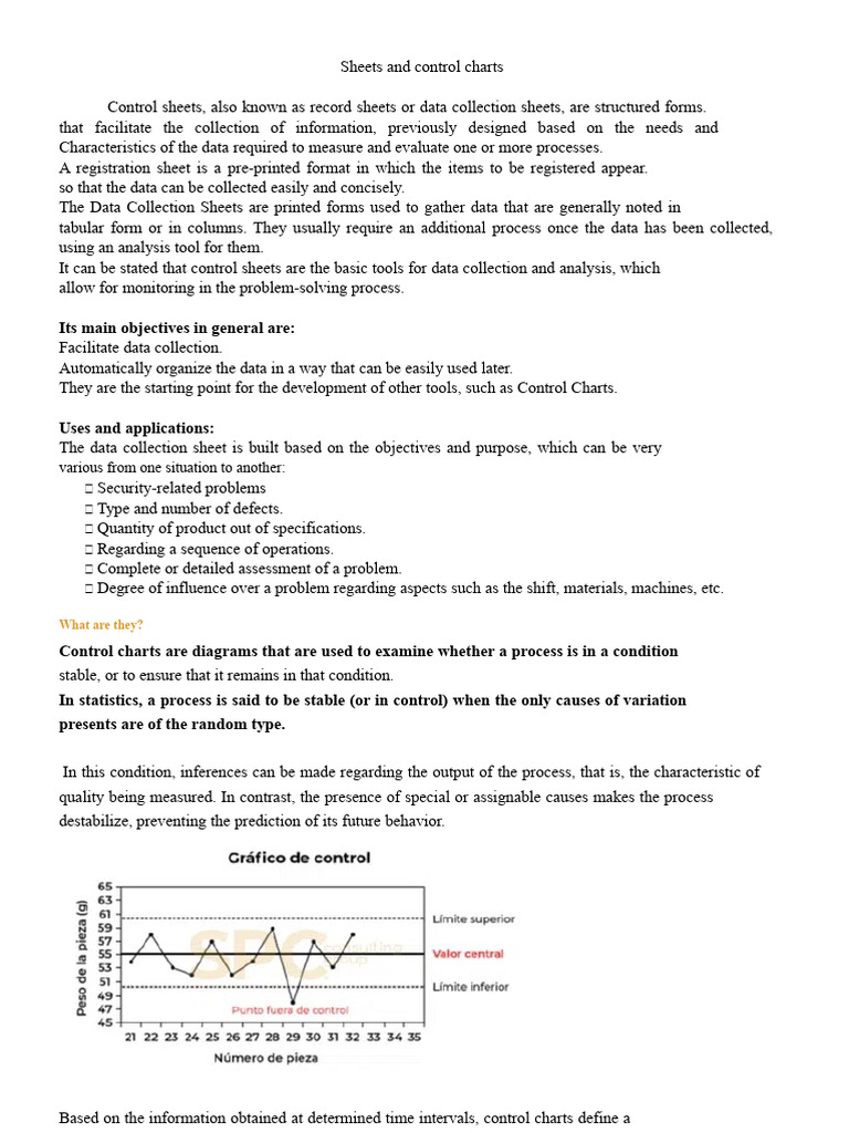 Understanding Control Sheets and Charts | PDF | Moving Average | Statistics