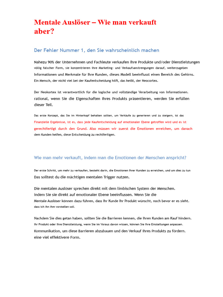Mentale Auslöser | PDF
