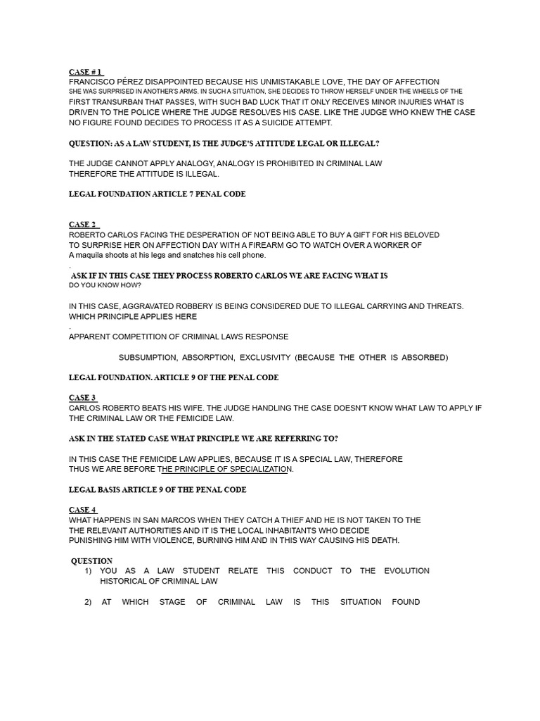 Legal Analysis of Criminal Cases in Guatemala | PDF | Crimes | Crime ...