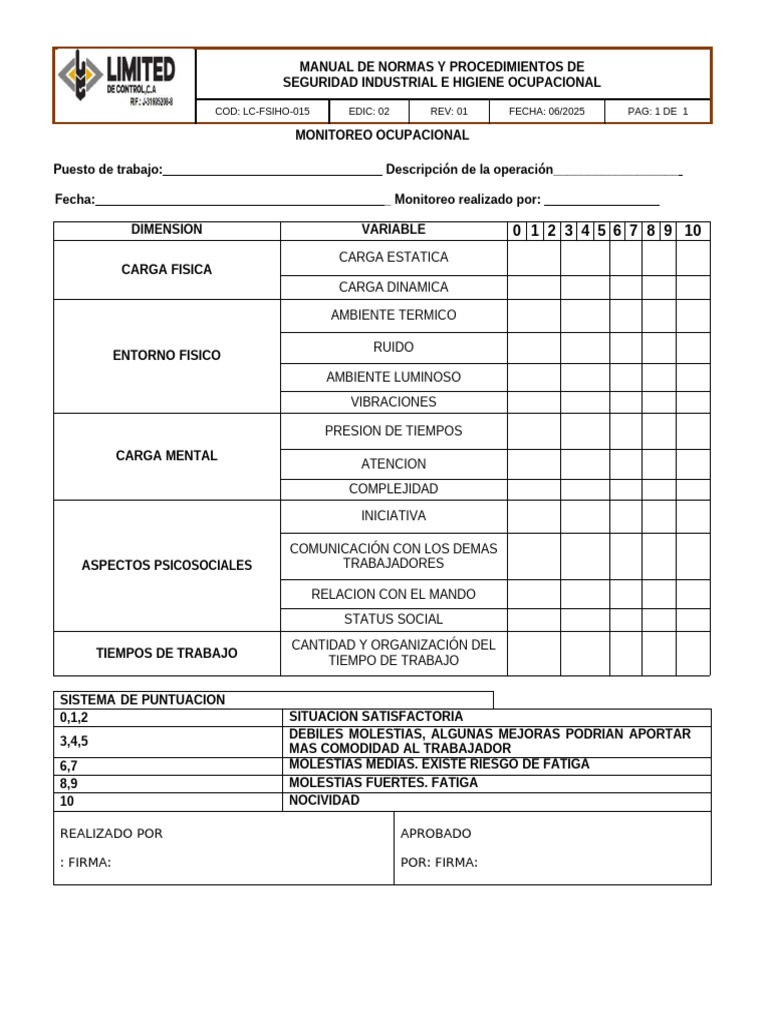 Normas de Seguridad e Higiene Laboral | PDF