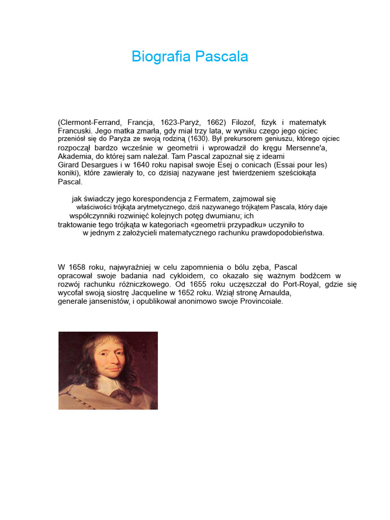 Biografia Pascala | PDF