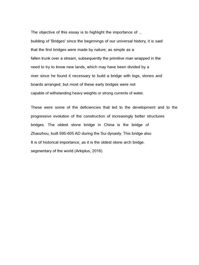 Essay Bridges | PDF | Bridge | Beam (Structure)