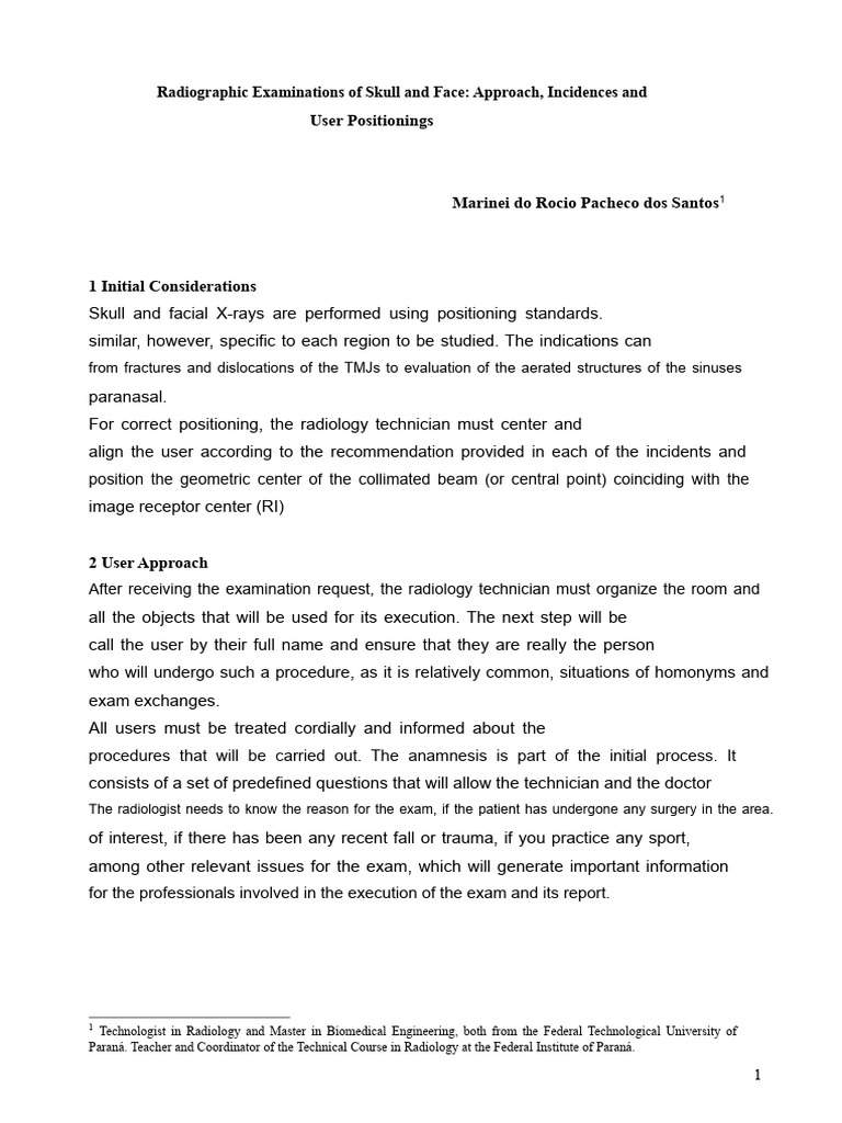 Positioning For Skull and Face PDF | PDF | Skull | Rotation