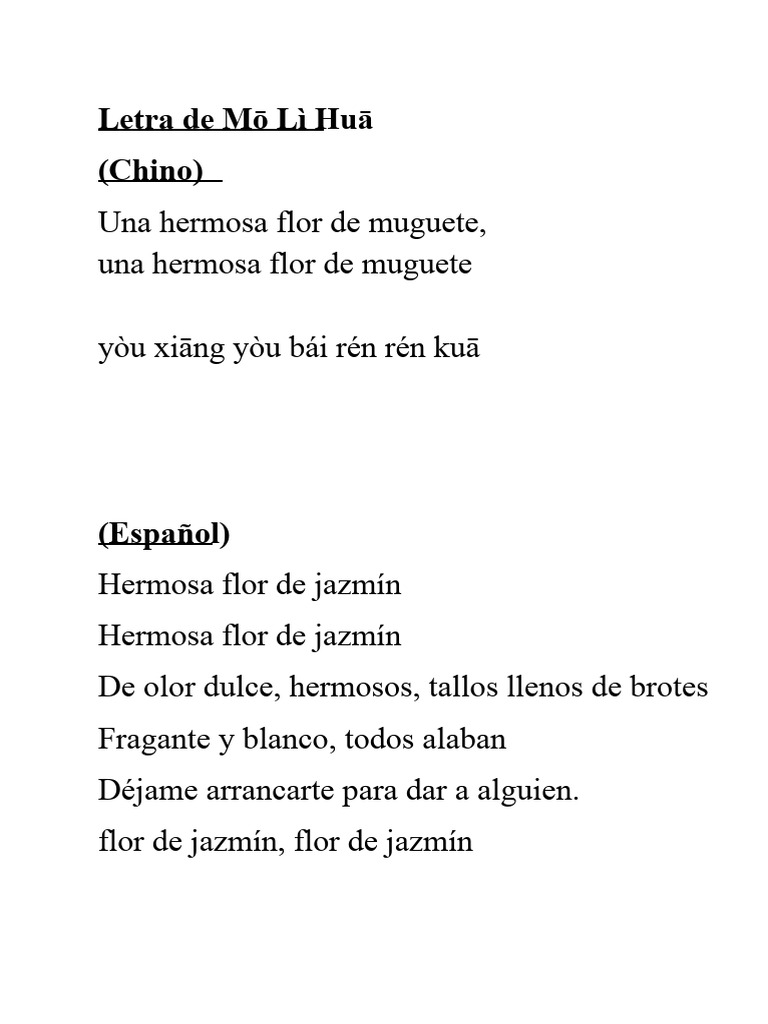 Letras de Canciones Folclóricas de Asia Oriental | PDF