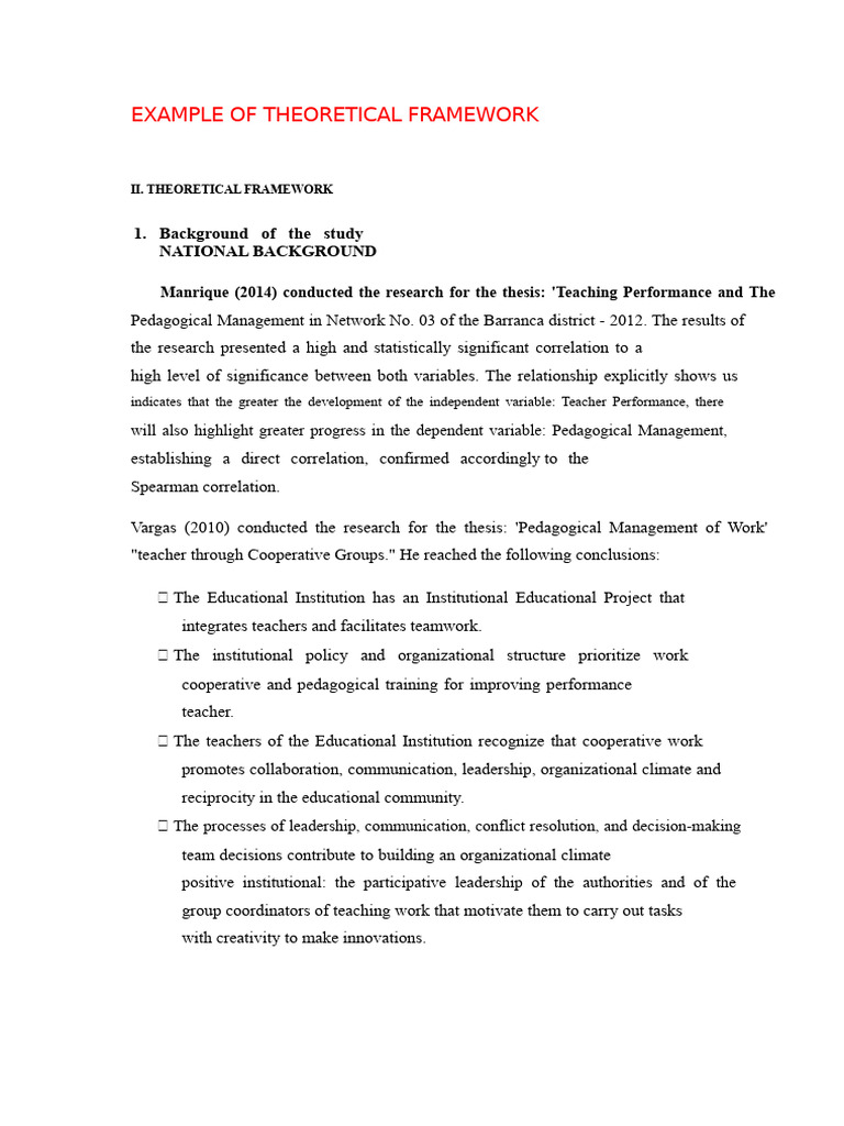 Theoretical Framework in Education Research | PDF | Teachers | Leadership
