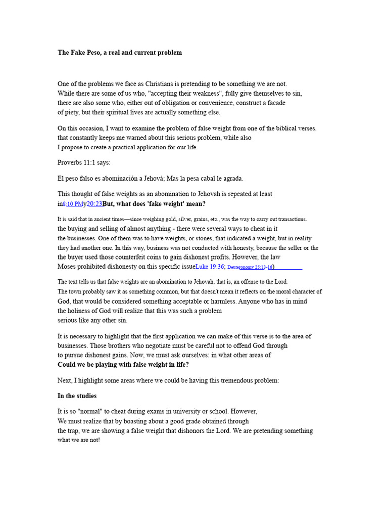 The False Weight | PDF | Lie