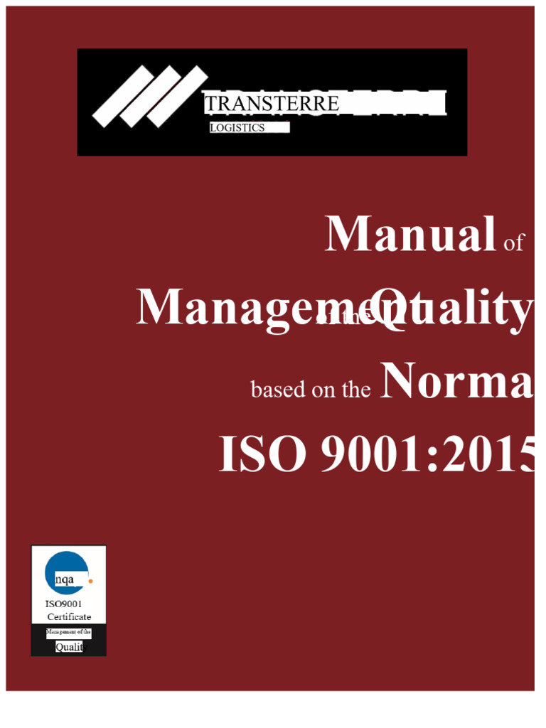 ISO 9001:2015 Quality Management Manual | PDF | Quality Management ...