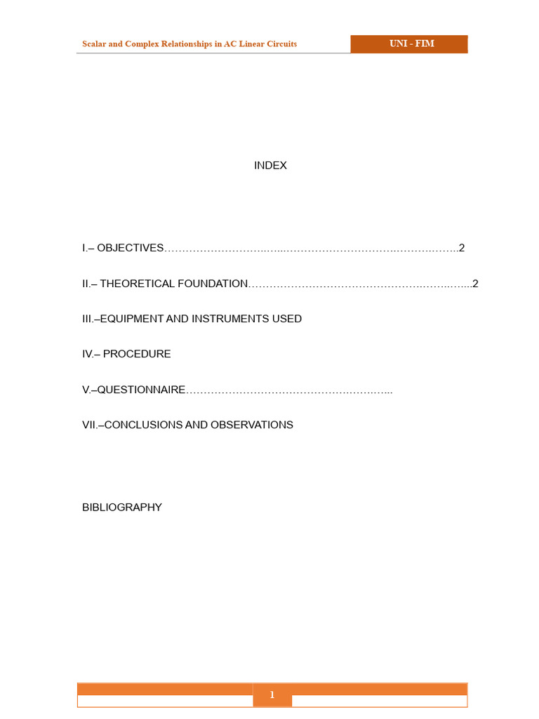 Final Laboratory Report No. 5: Scalar and Complex Relationships in ...
