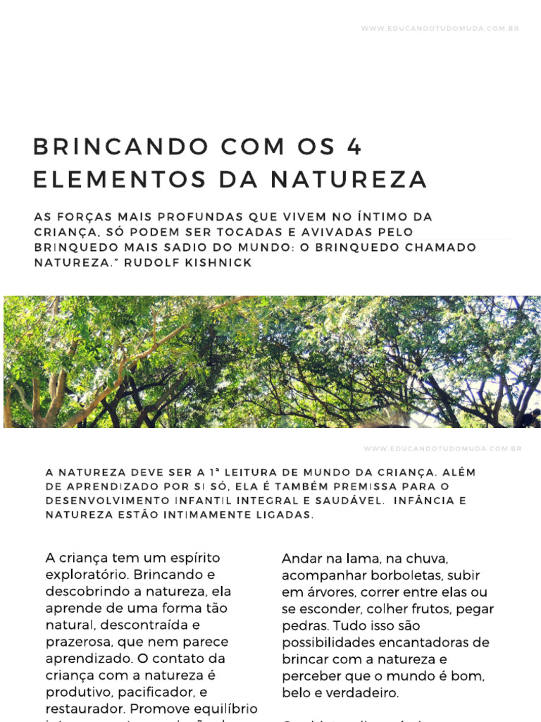 Ebook Jugando Con Los 4 Elementos de La Naturaleza | PDF