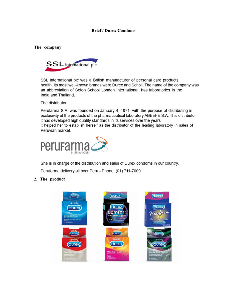 Briefing Durex Condoms | PDF | Brand | Condom