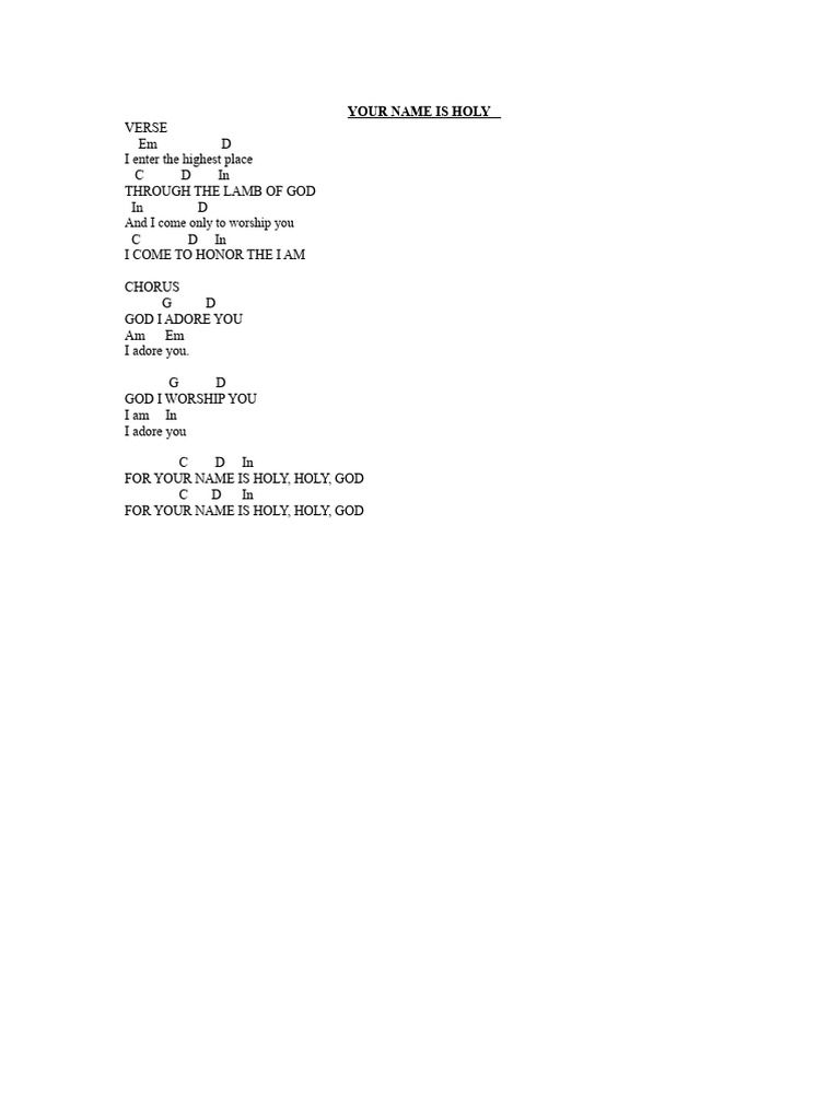 Worship Lyrics for Spiritual Songs | PDF | God In Christianity | Glory ...