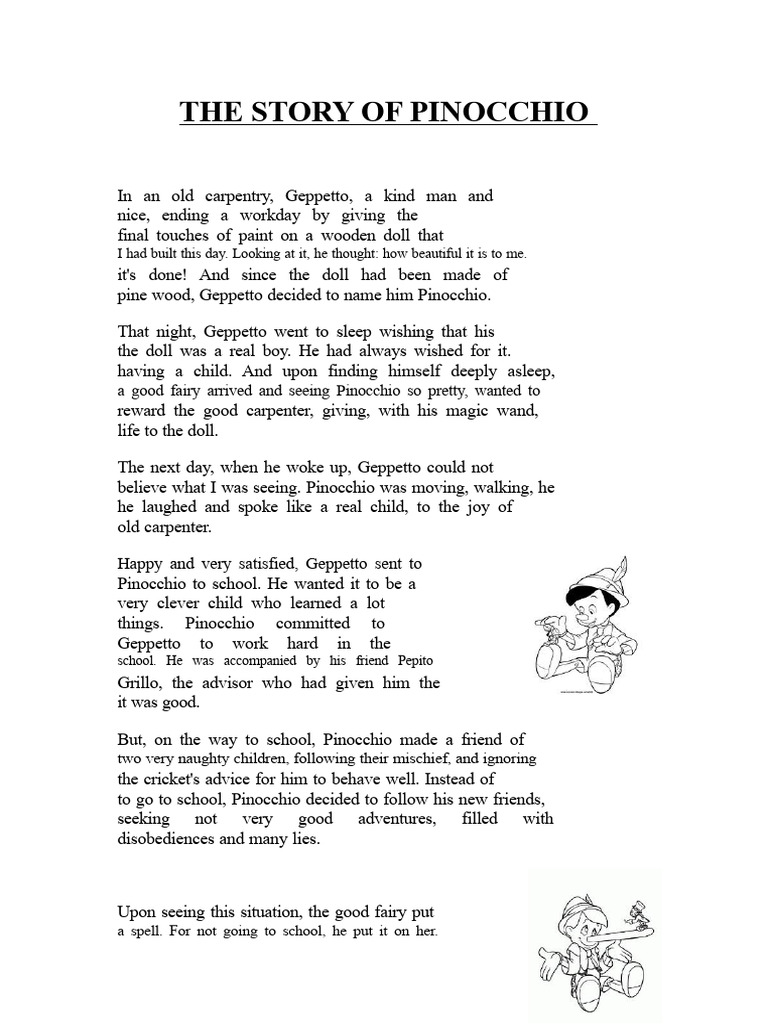 The Adventures of Pinocchio Explained | PDF | Pinocchio